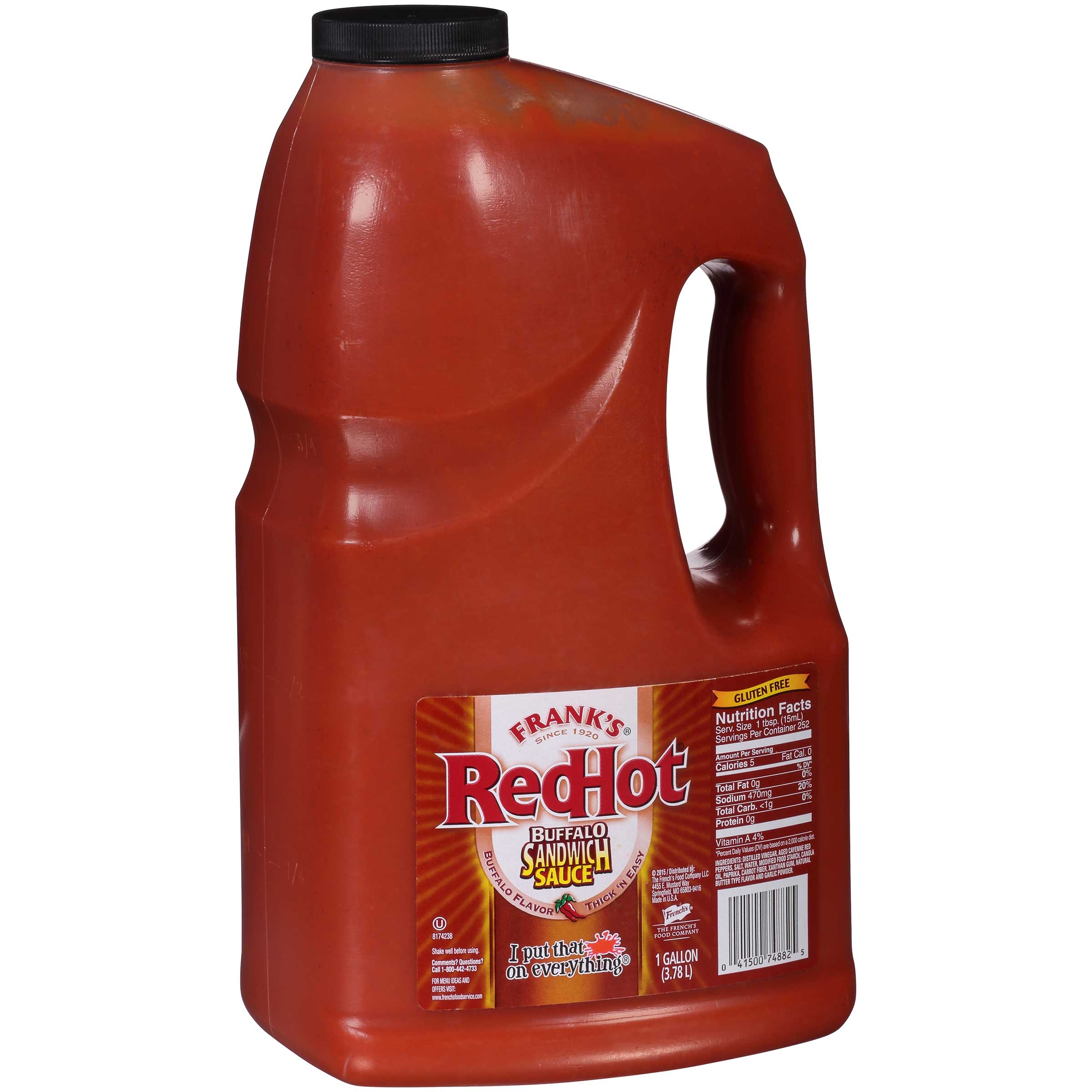 Franks Buffalo Sandwich Sauce 2 Case 1 Gallon