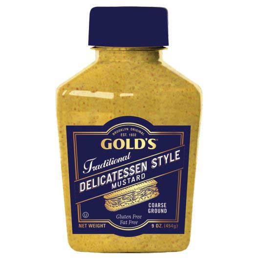 Golds Squeeze Traditional Delicatessen Style Mustard, 10 Ounce -- 12 per case