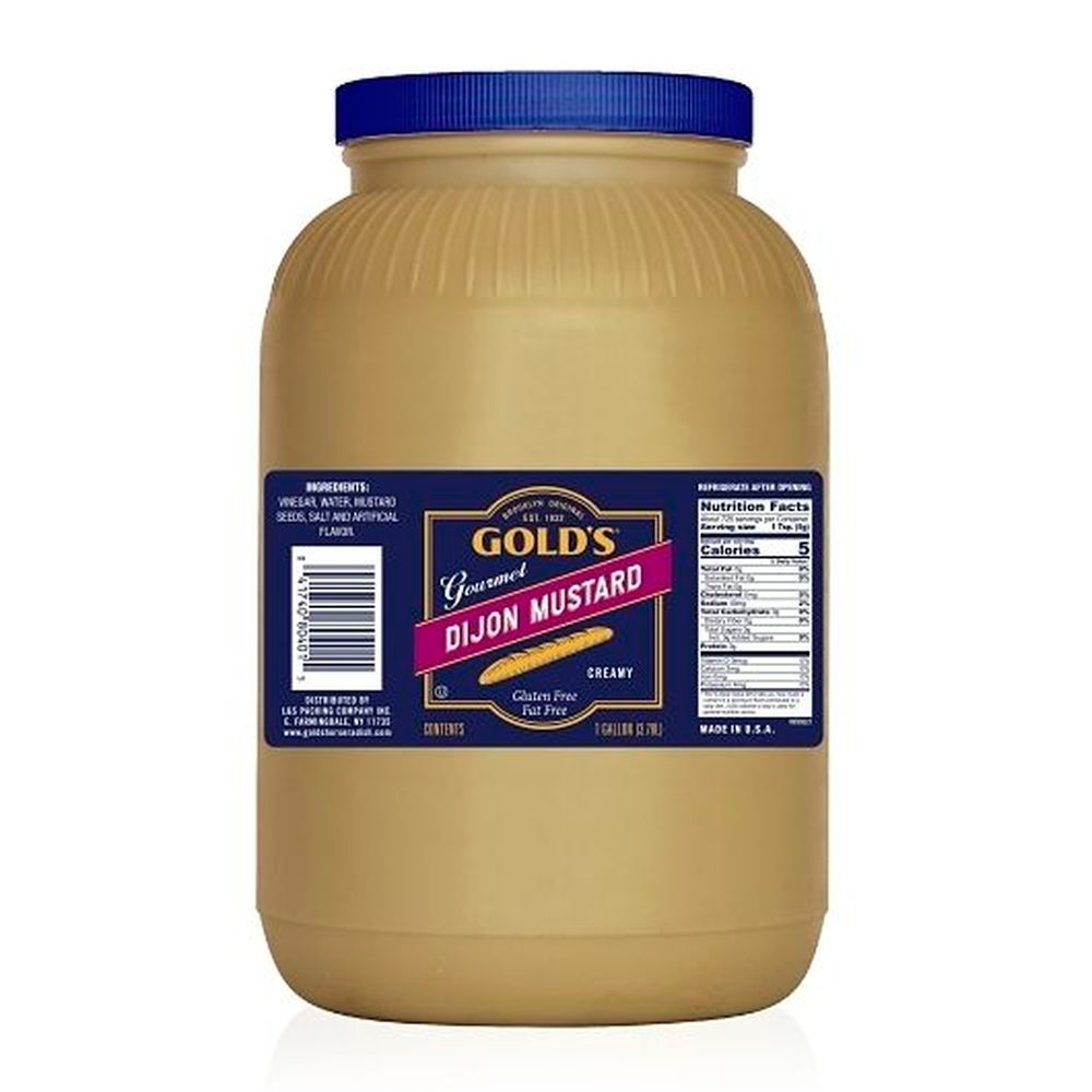 Golds Dijon Mustard, 1 Gallon -- 4 per case.
