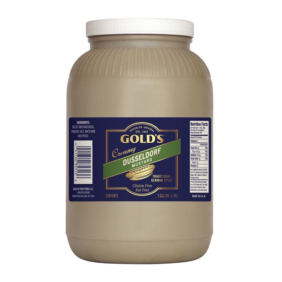 Golds Creamy Dusseldorf Mustard, 1 Gallon -- 4 per case.