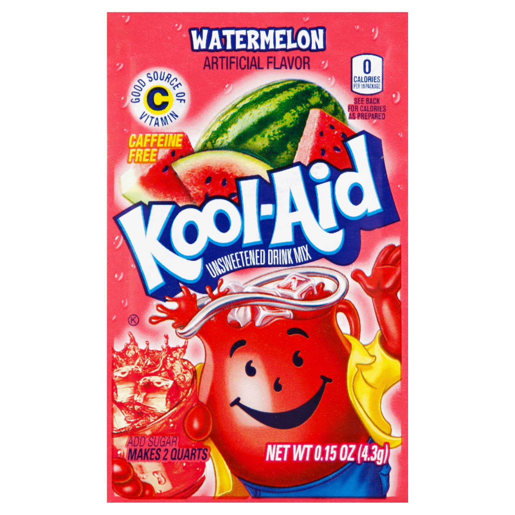 Kool Aid Watermelon Powdered Beverage Mix, 0.15 Ounce -- 192 per case.