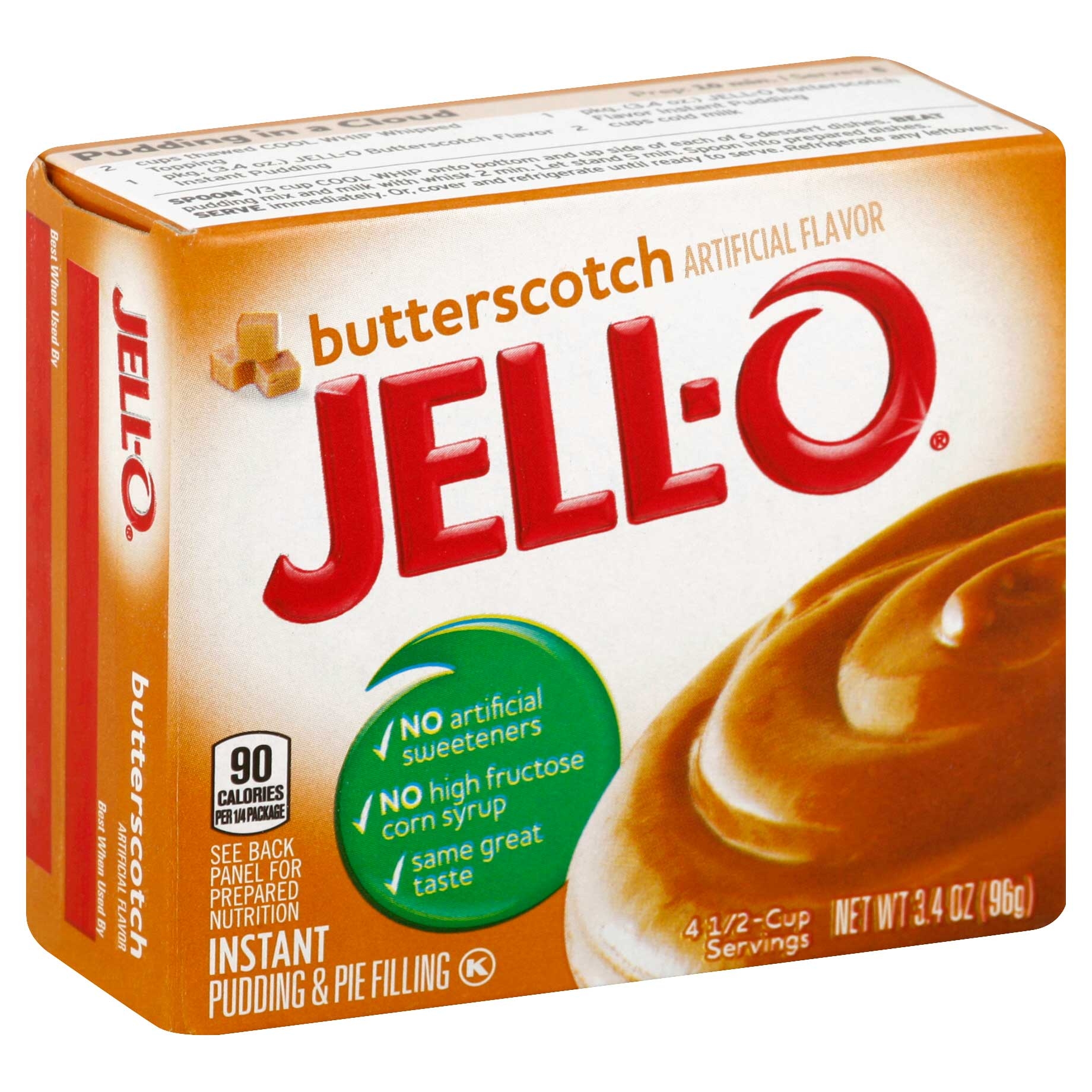 Jello Instant Butterscotch Pudding, 3.5 Ounce -- 24 Case