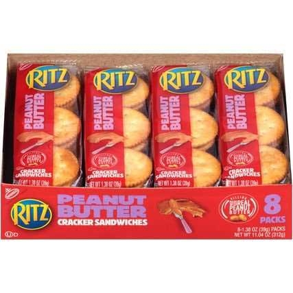 Kraft Nabisco Ritz Sandwich Peanut Butter Cracker, 1.38 Ounce -- 14 per case.