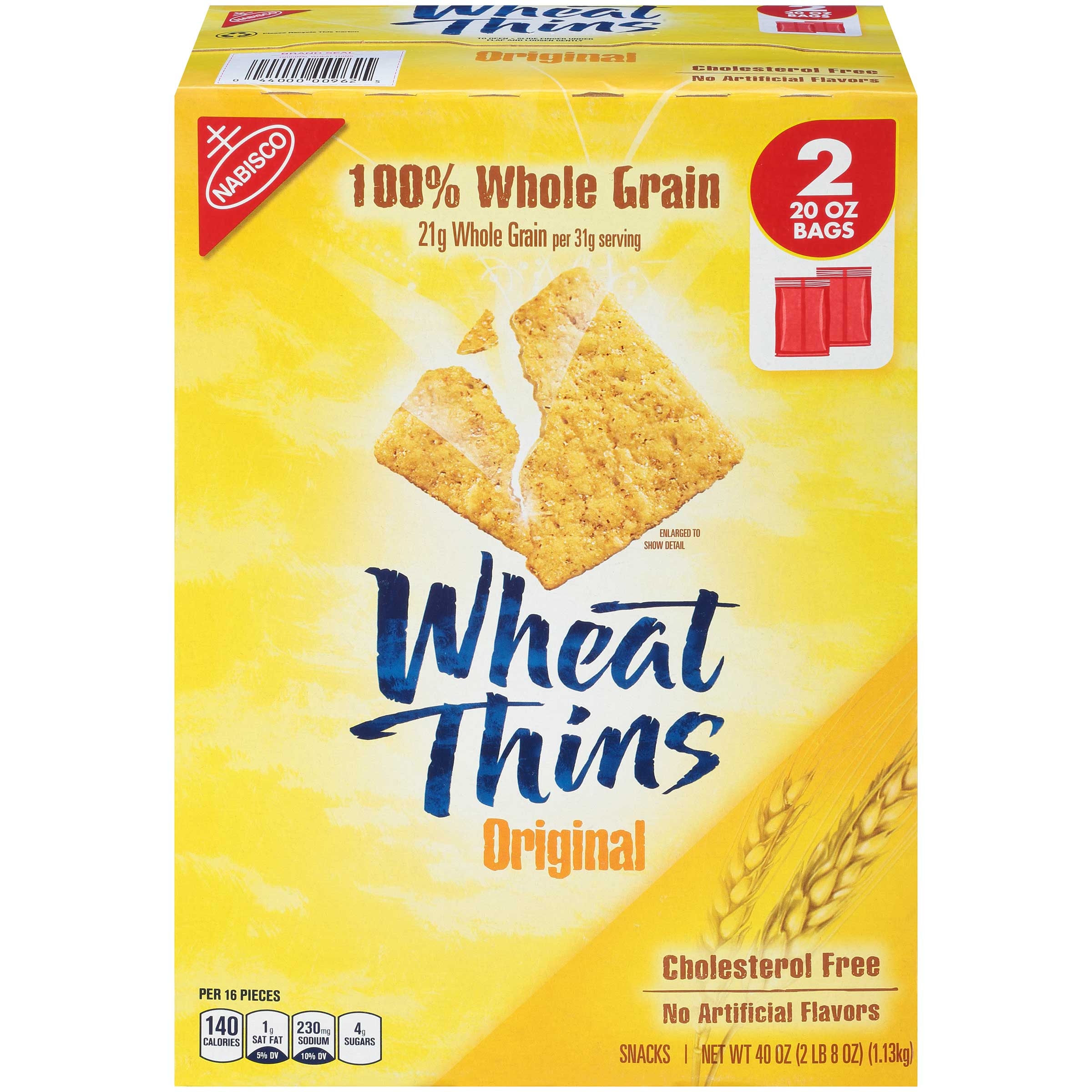 Nabisco Wheat Thins Original Cracker, 2.5 Pound -- 4 per case.
