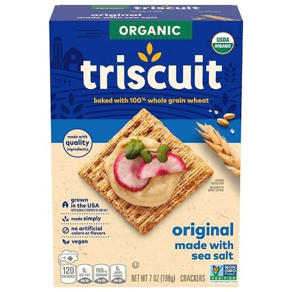Triscuit Organic Original Whole Grain Wheat Cracker, 7 Ounce -- 6 per case