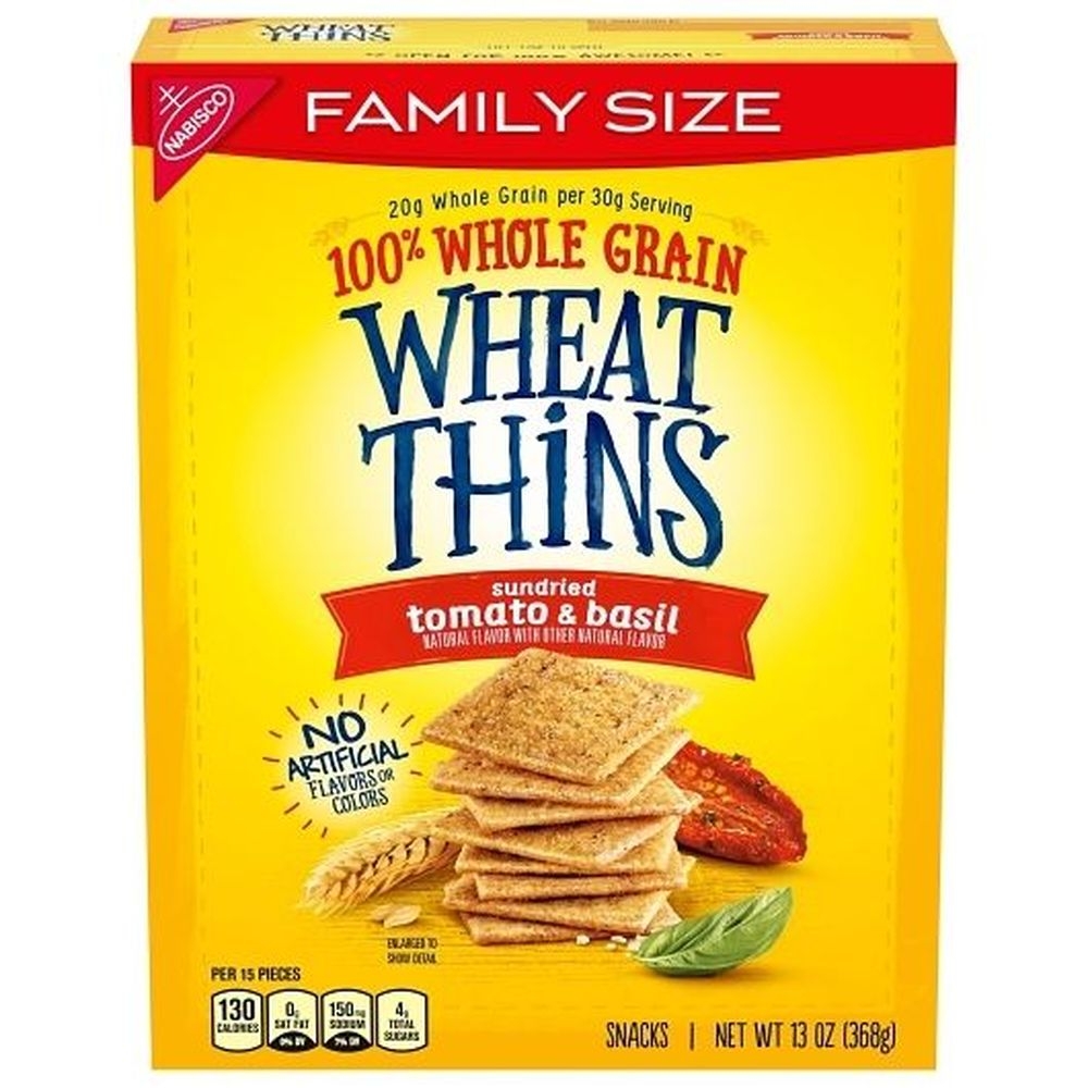 Wheat Thins Sun Dried Tomato and Basil Cracker, 13 Ounce -- 6 per case