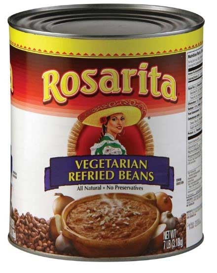 Rosarita Vegetarian Refried Beans, 112 Ounce -- 6 per case
