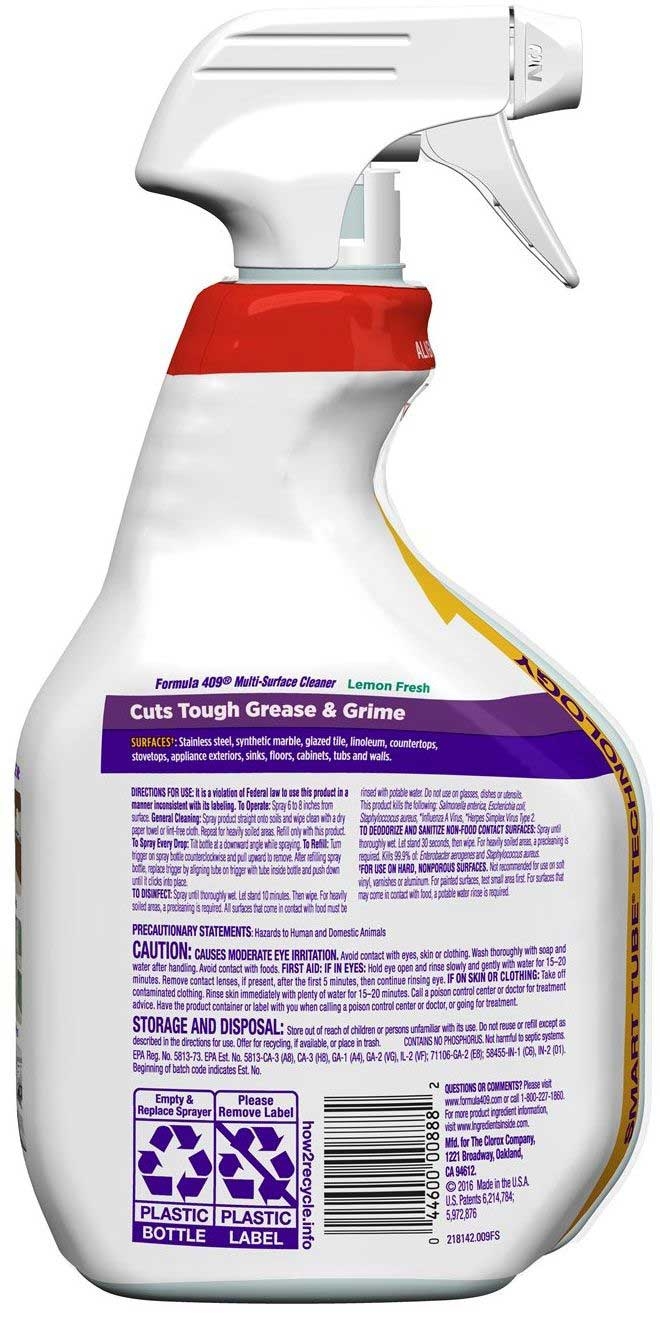 Formula 409 Lemon Fresh Multi Surface Cleaner Spray, 32 Fluid Ounce -- 9 per case.