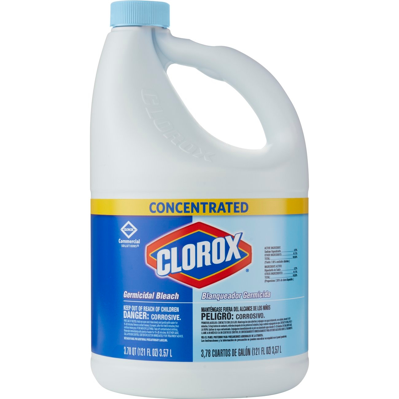 Clorox Commercial Solutions Germicidal Liquid Bleach Concentrate, 121 Fluid Ounce -- 3 per case.