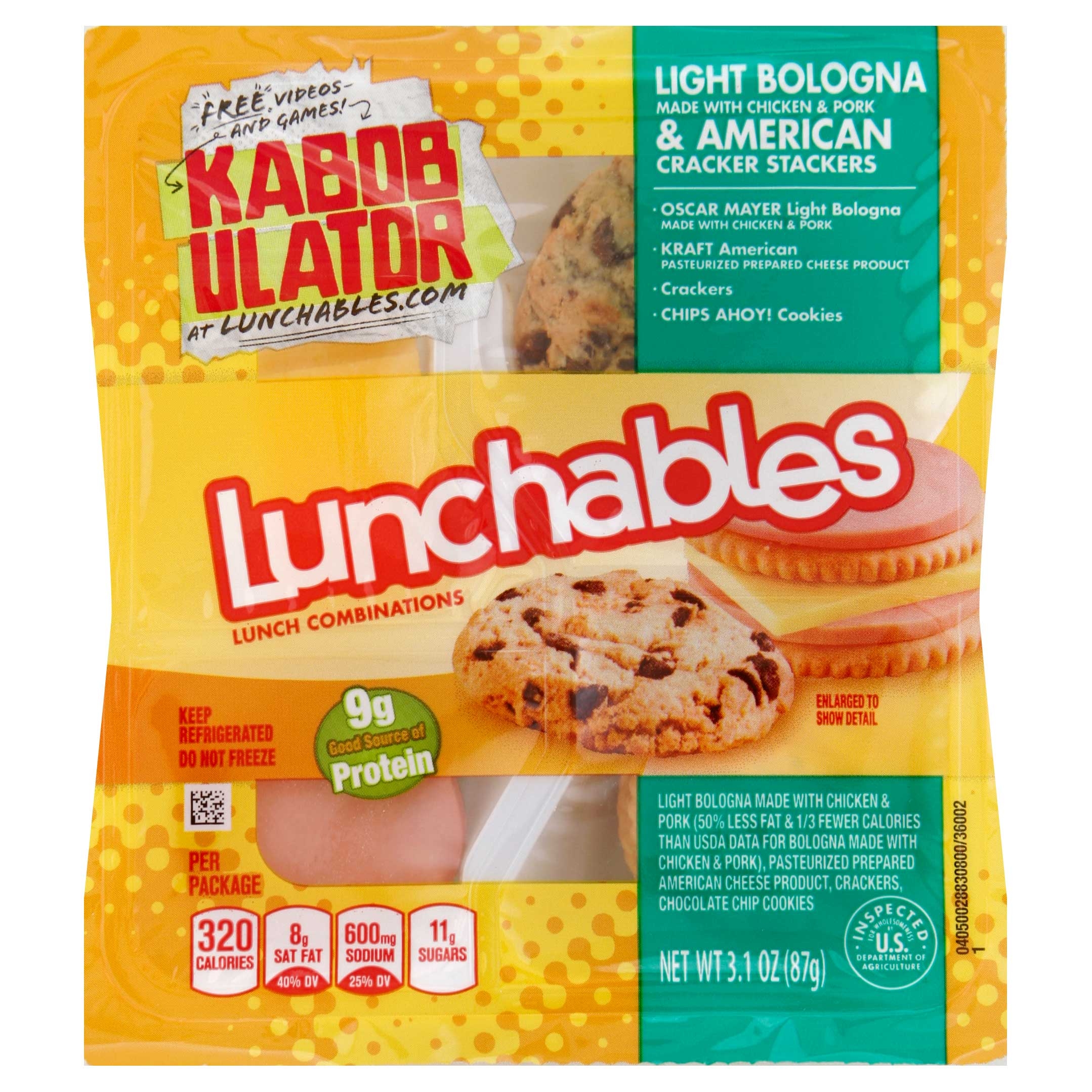 Kraft Oscar Mayer Lunchable Bologna and American Cracker Stacker, 4.15 Ounce -- 16 per case.