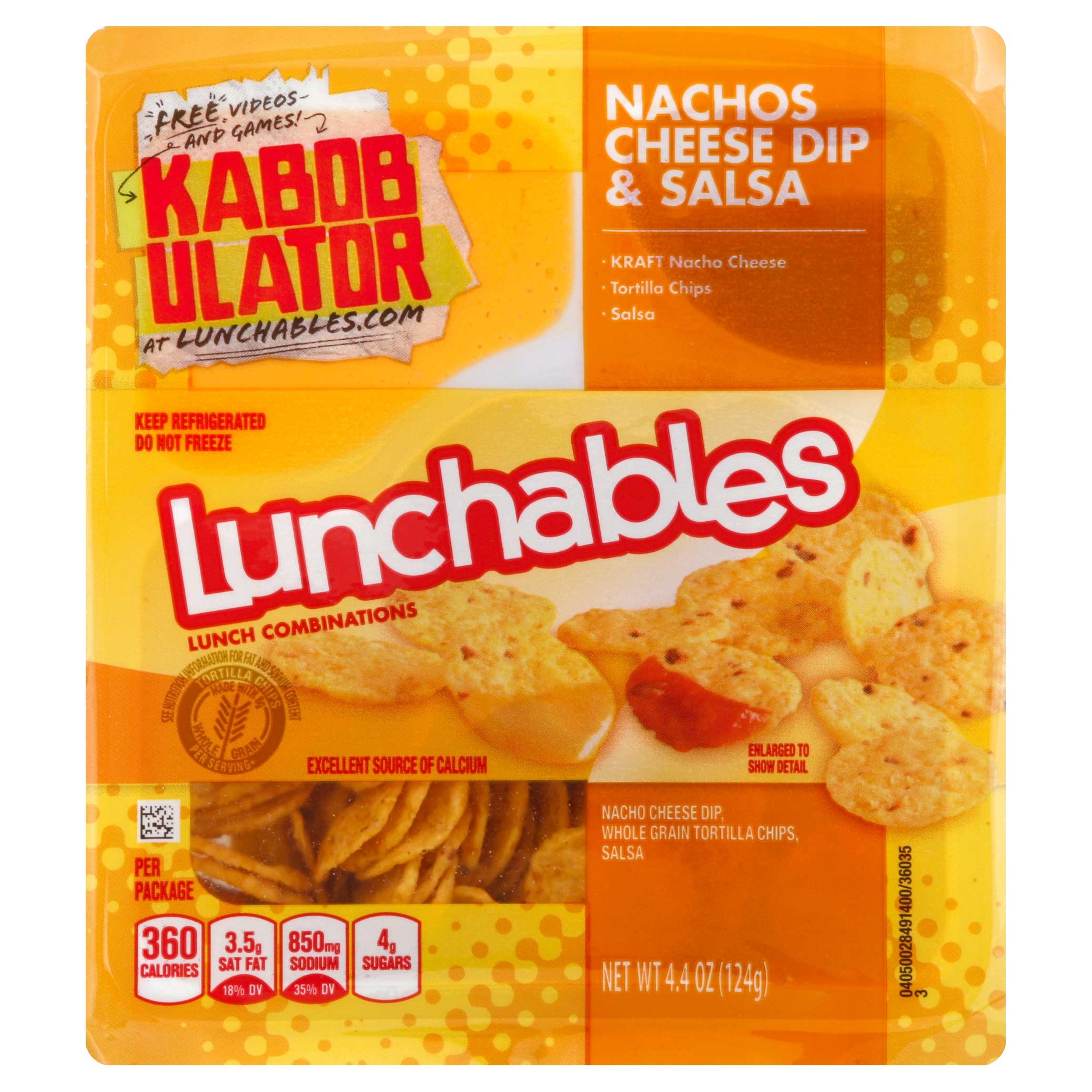 Kraft Oscar Mayer Lunchable Cheese Dip and Salsa Nacho, 4.4 Ounce -- 16 per case.