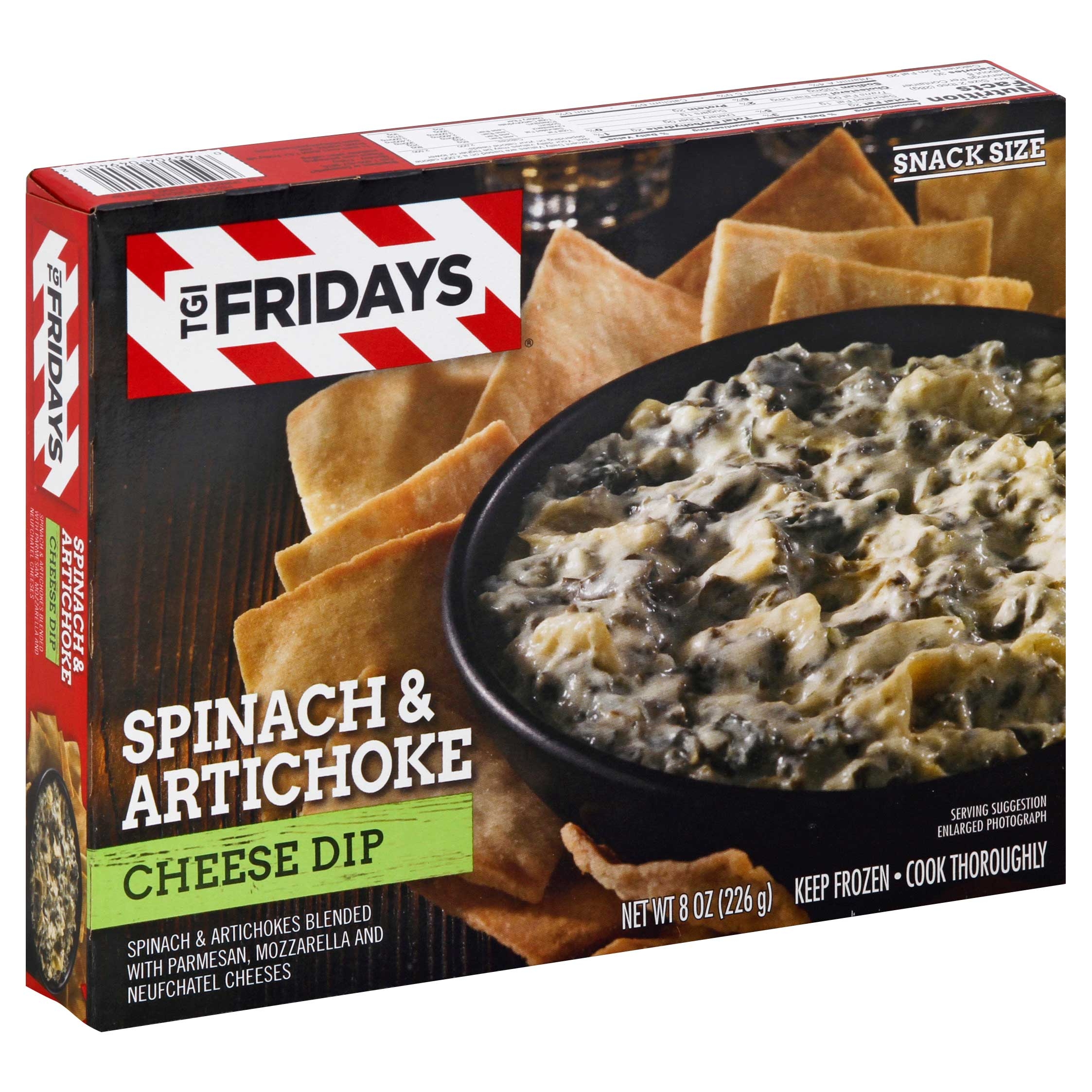 Tgi Fridays Spinach and Artichoke Cheese Dip, 8 Ounce -- 8 per case.