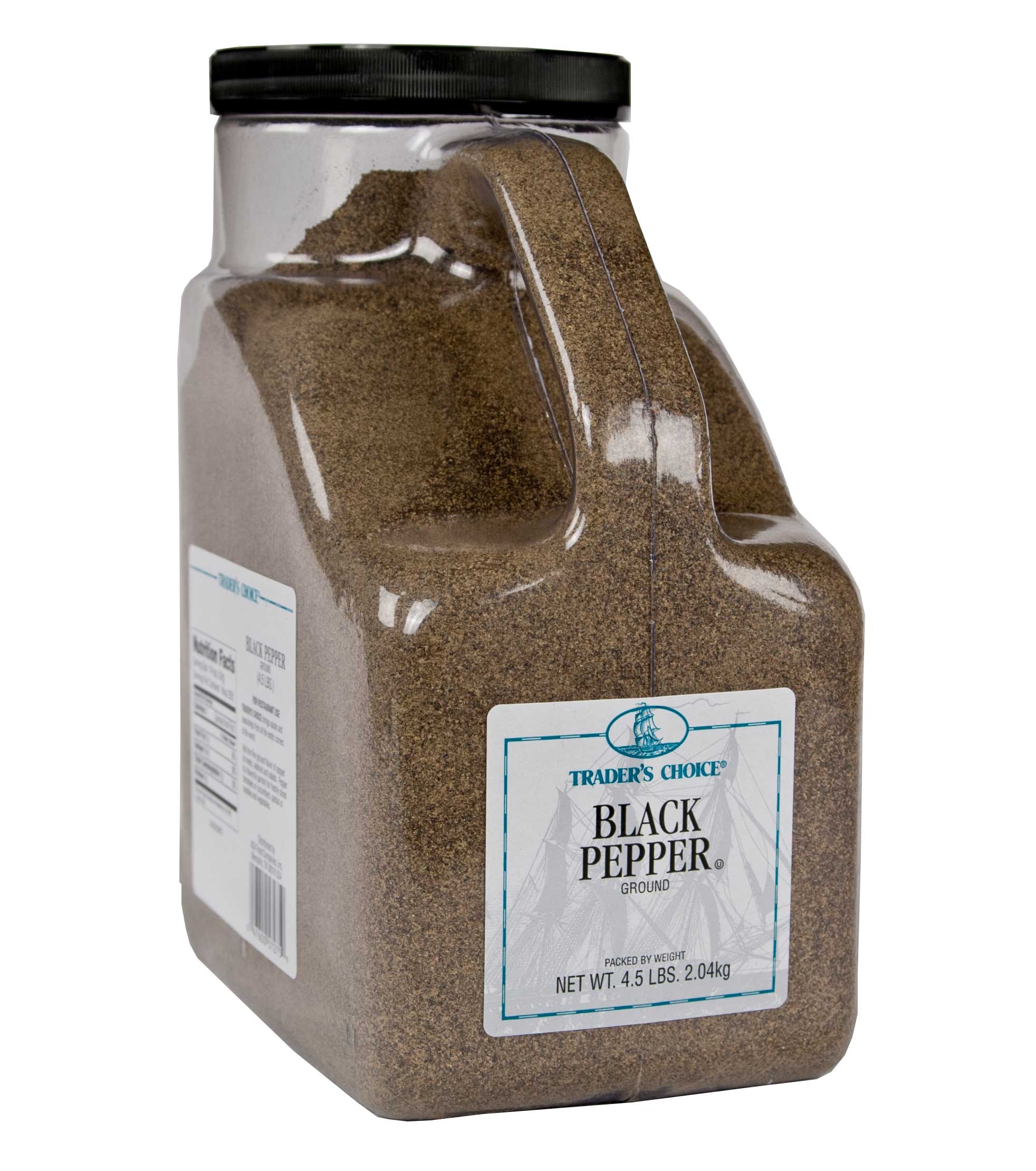 Traders Choice Ground Black Pepper - 4.5 lb. container, 1 per case