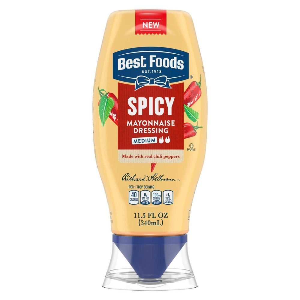 Best Foods Spicy Mayonnaise Dressing, 11.5 Ounce Squeeze -- 12 per case