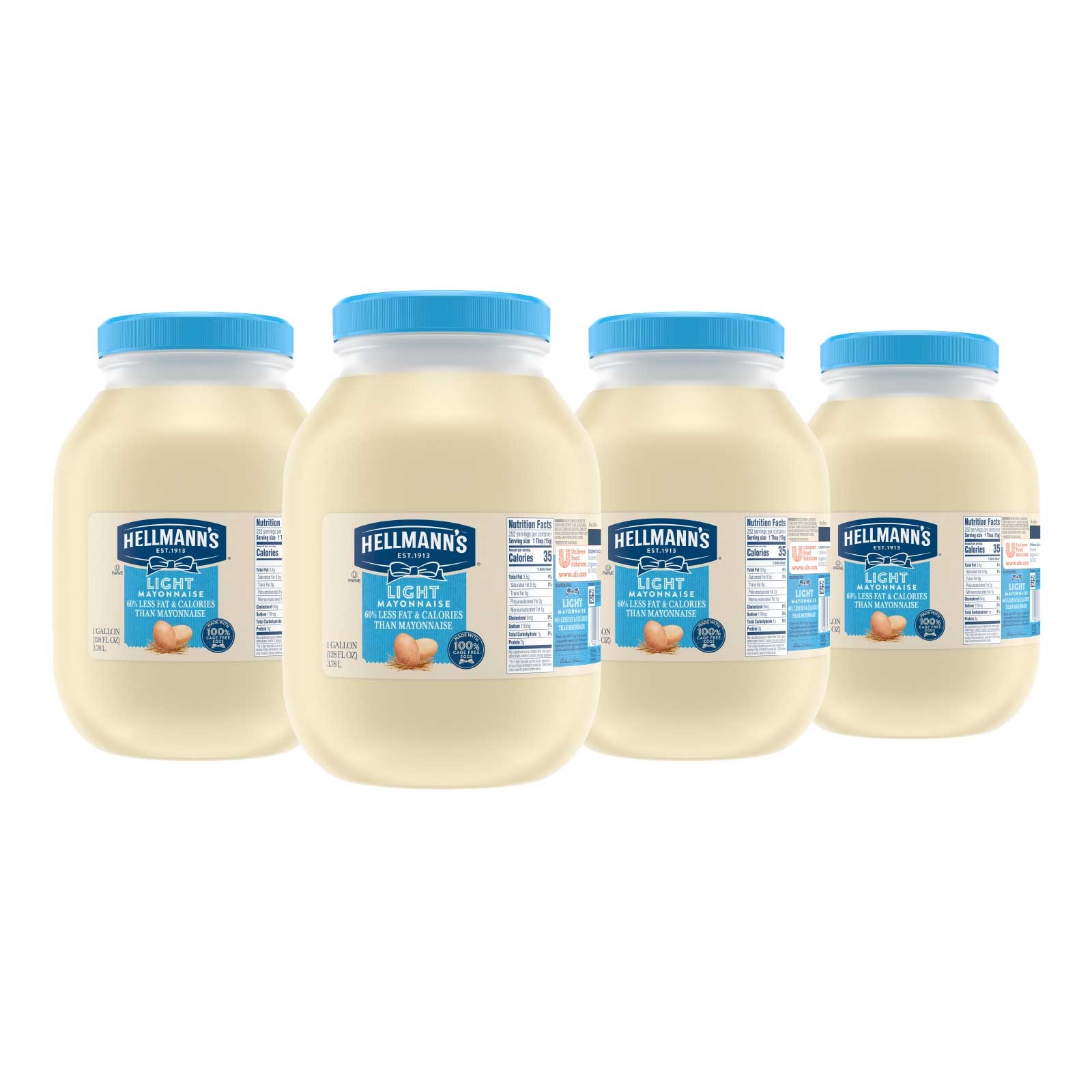 Hellmann's Light Mayonnaise Jar, 1 Gallon -- 4 per Case