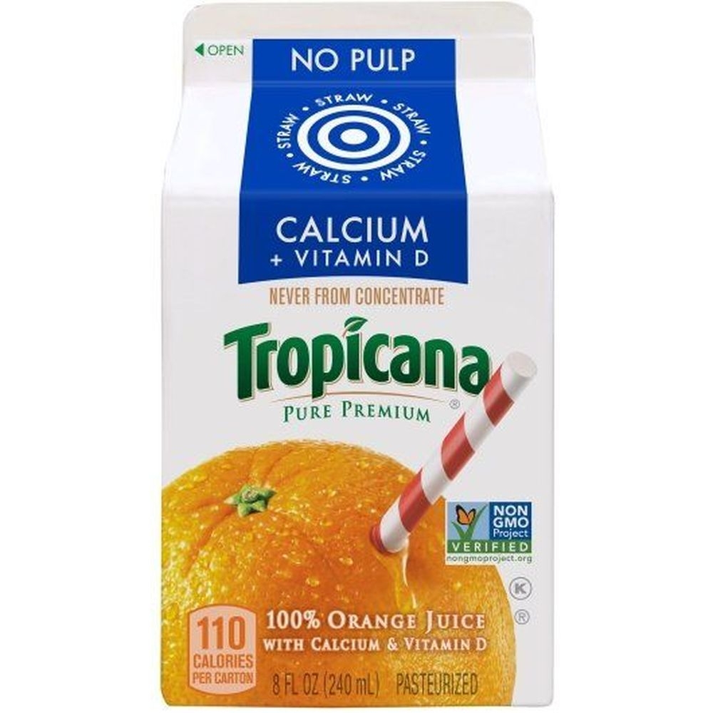 Tropicana No Pulp Orange Juice, 48 Fluid Ounce -- 4 per case