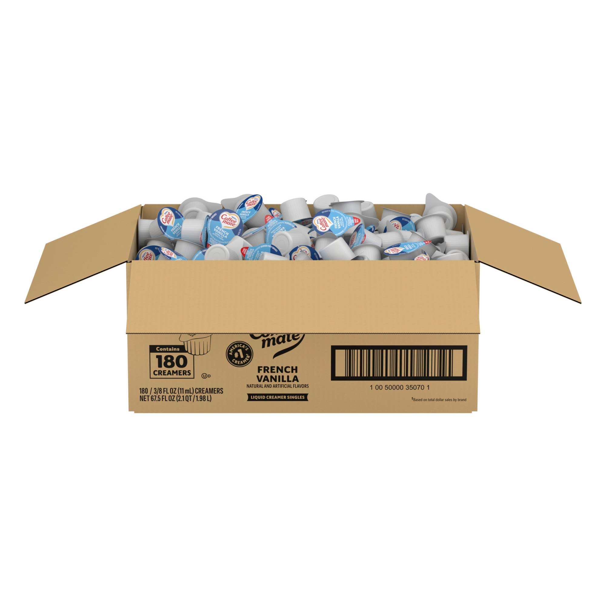 Coffee-Mate French Vanilla Liquid Creamer -0.375 oz. cup, 180 cups per case