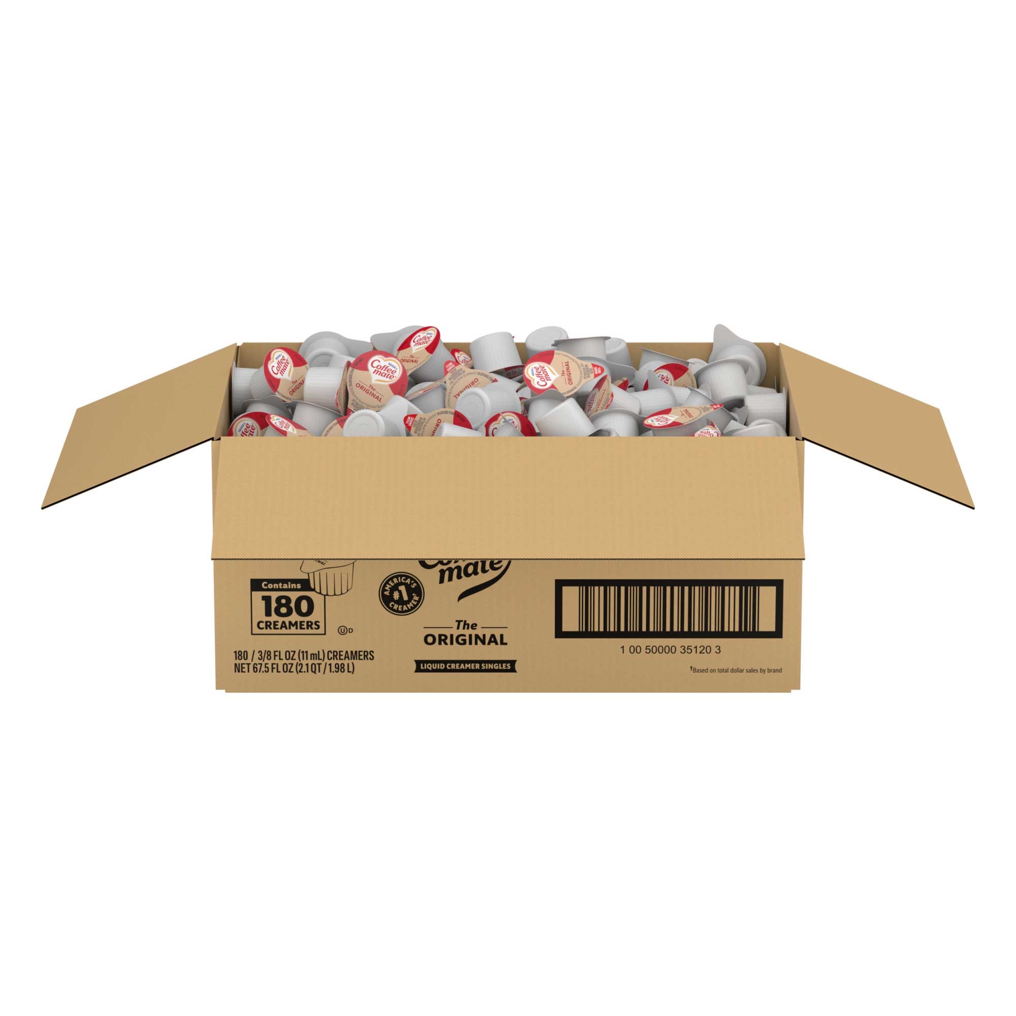 Coffee-Mate Orignial Liquid Creamer - 0.375 oz. cup, 180 cups per case
