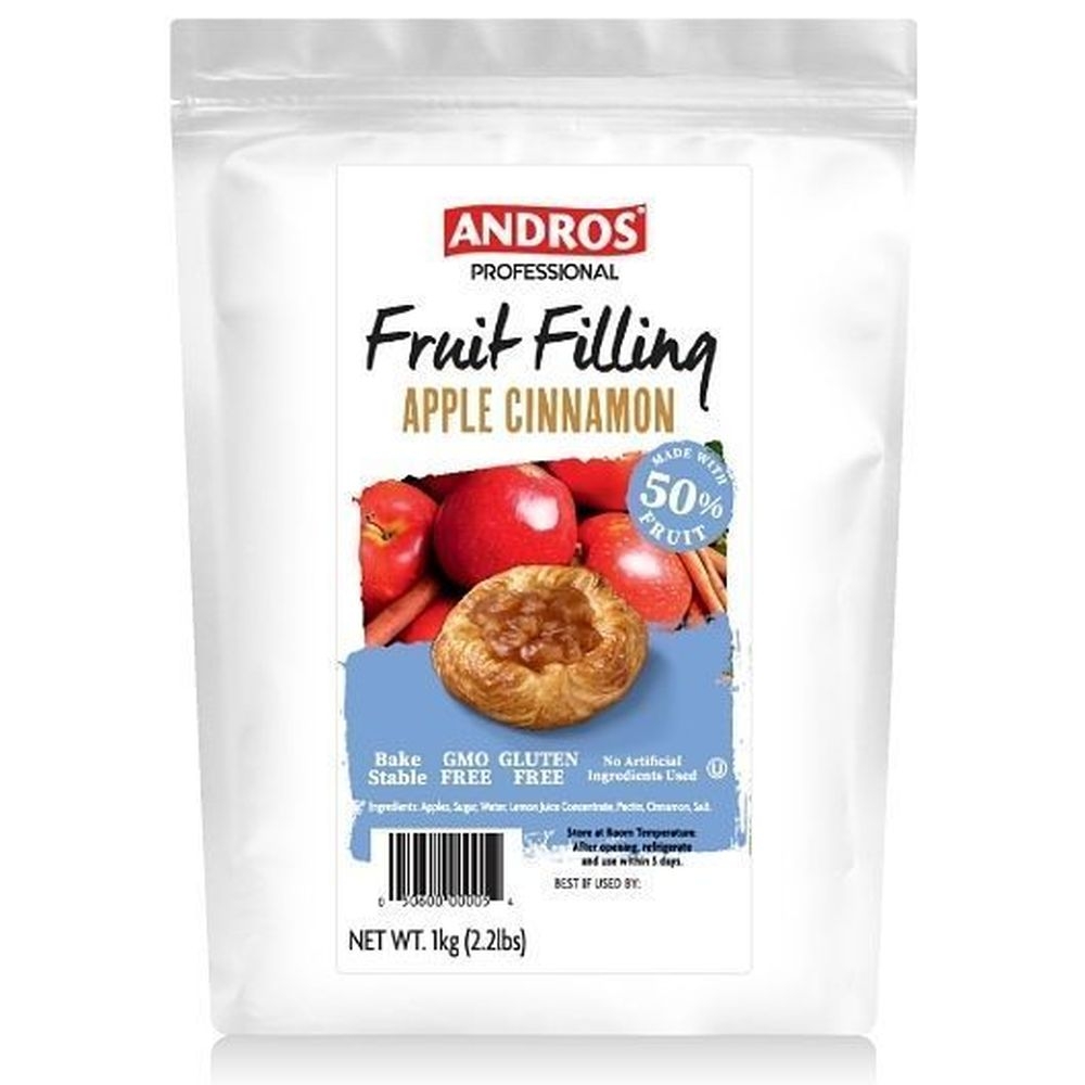 Andros Professional 50 Percent Apple Cinnamon Fruit Filling, 2 Pound -- 6 per case