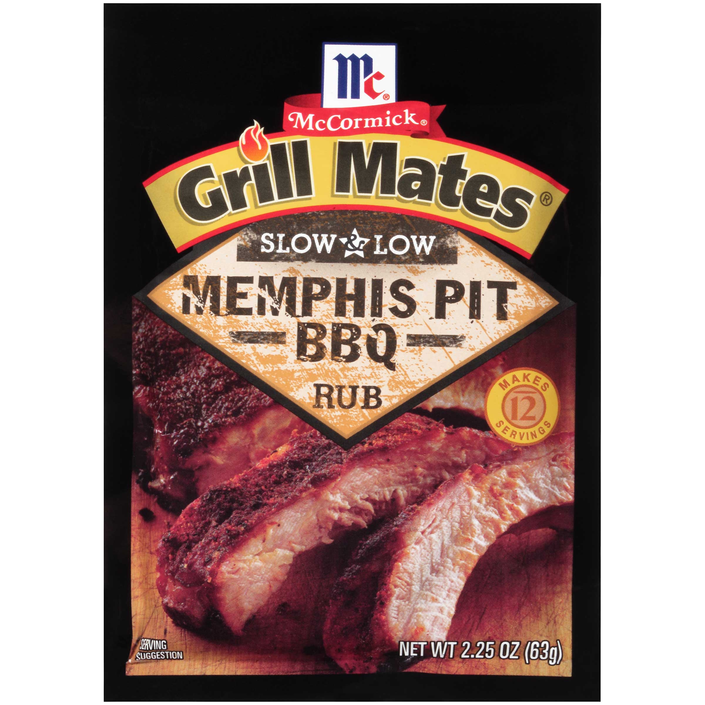 Mccormick Grill Mates Slow and Low Memphis Pit Bbq Rub, 2.25 Ounce -- 10 per case.