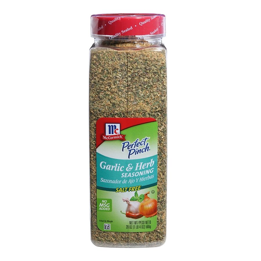 McCormick Perfect Pinch Garlic & Herb Salt-Free Seasoning, 19 oz. -- 6 per case