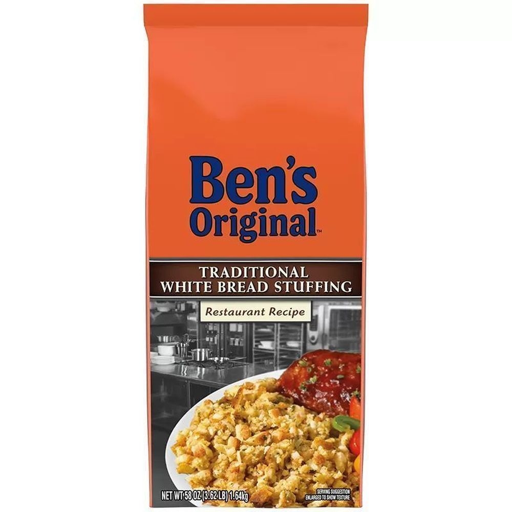 Bens Original Traditional White Bread Stuffing Mix, 58 Ounce -- 6 per case