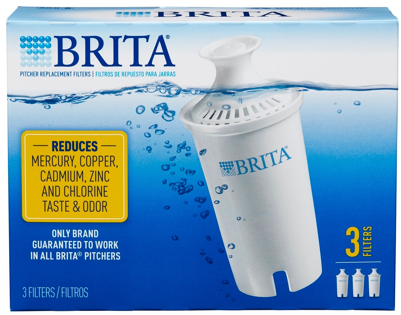 Brita Pitcher Filters, 3 count per pack -- 8 per case