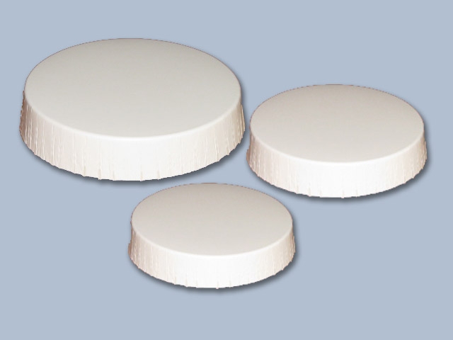 Lapaco 70mm Plain White Glass Cover Cap -- 2000 per case