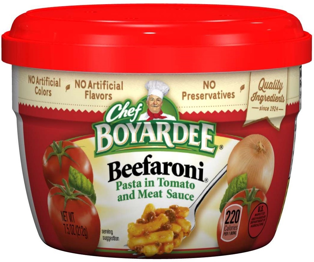 Chef Boyardee Microwavable Beefaroni Entree, 7.5 Ounce -- 12 per case