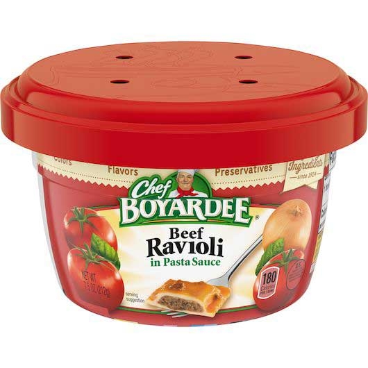 Chef Boyardee Microwave Beef Ravioli in Tomato and Meat Sauce, 7.5 Ounce -- 12 per case