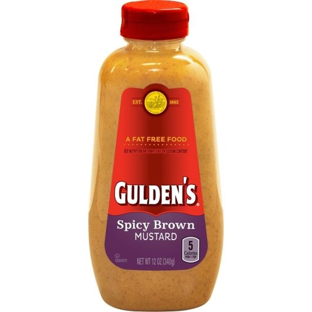 Guldens Spicy Brown Mustard, 12 Ounce Squeeze Bottle -- 12 per case