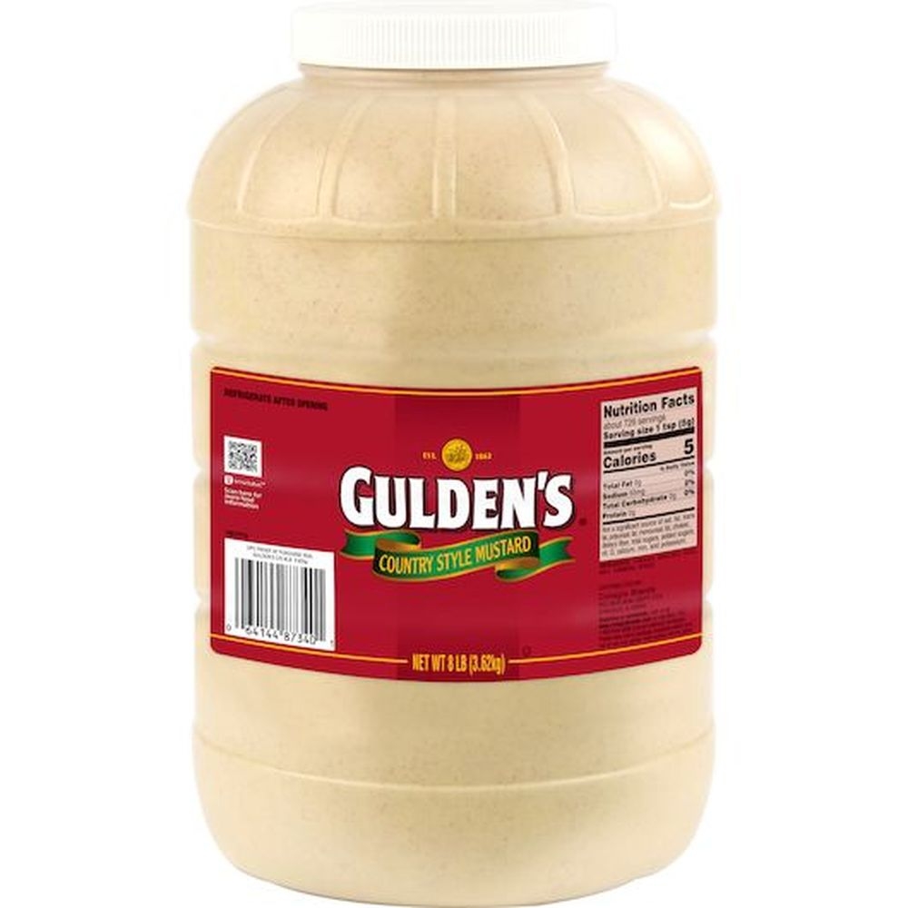Guldens Country Style Mustard, 1 Gallon -- 4 per case