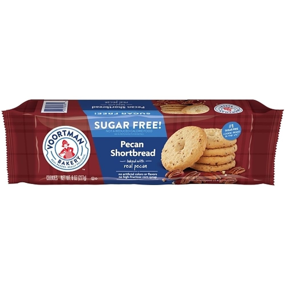 Voortman Sugar Free Pecan Shortbread Cookies, 8 Ounce -- 12 per case