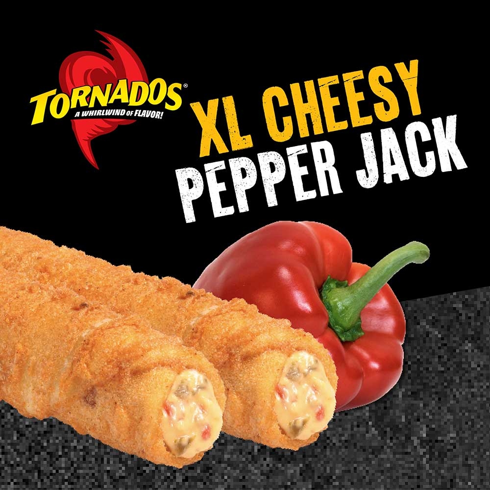 Tornados - Cheesy Pepper Jack Entree, 3 Ounce -- 6 per case.