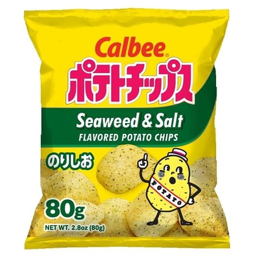 Calbee Seaweed and Salt Potato Chips, 2.8 Ounce - 6 per case