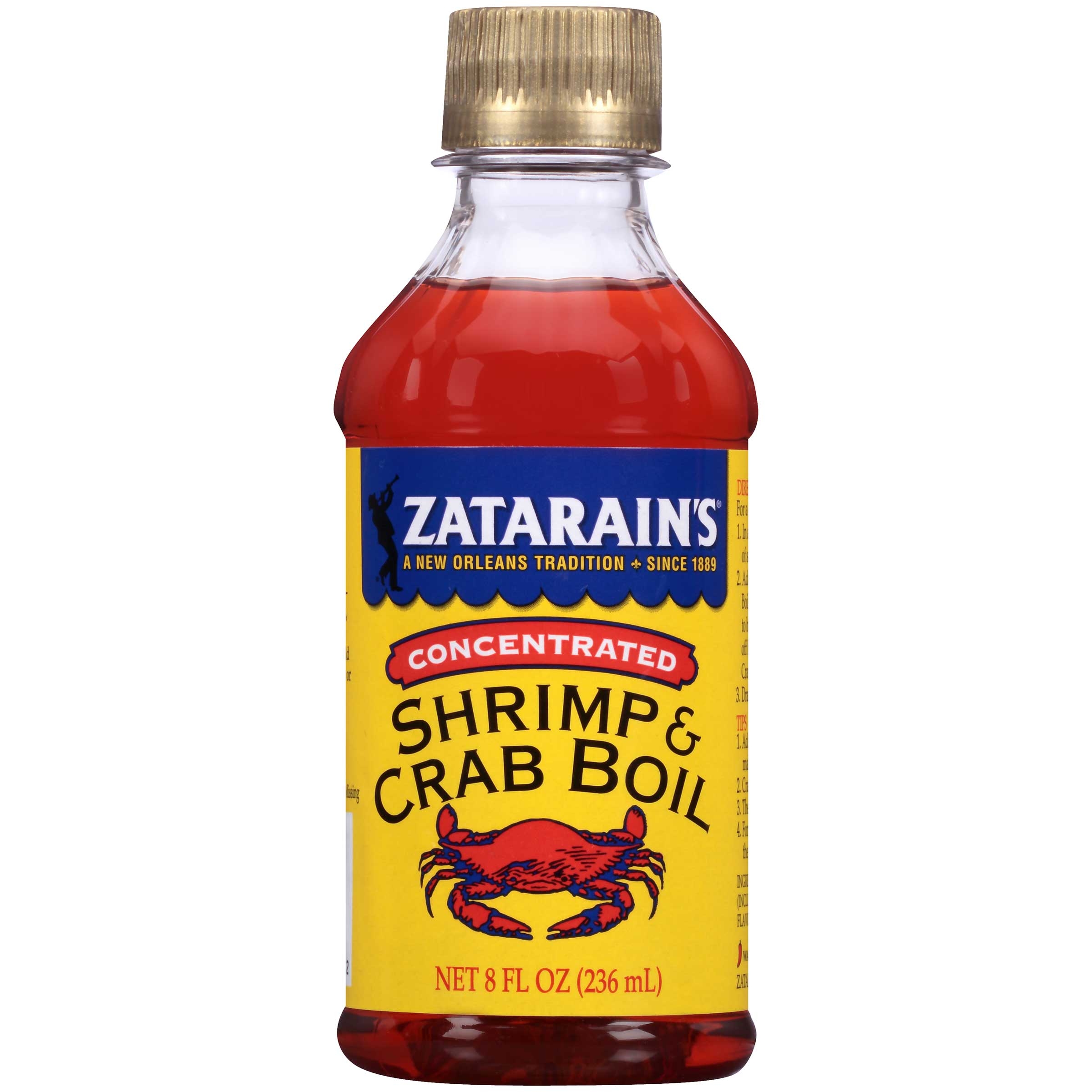 Zatarains Concentrated Liquid Sea Crab and Shrimp Boil, 8 Ounce -- 12 per case.