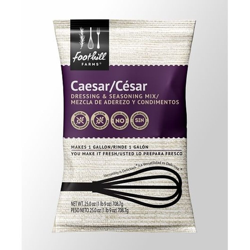 Foothill Farms Caesar Dressing and Seasoning Mix, 25 Ounce -- 12 per case