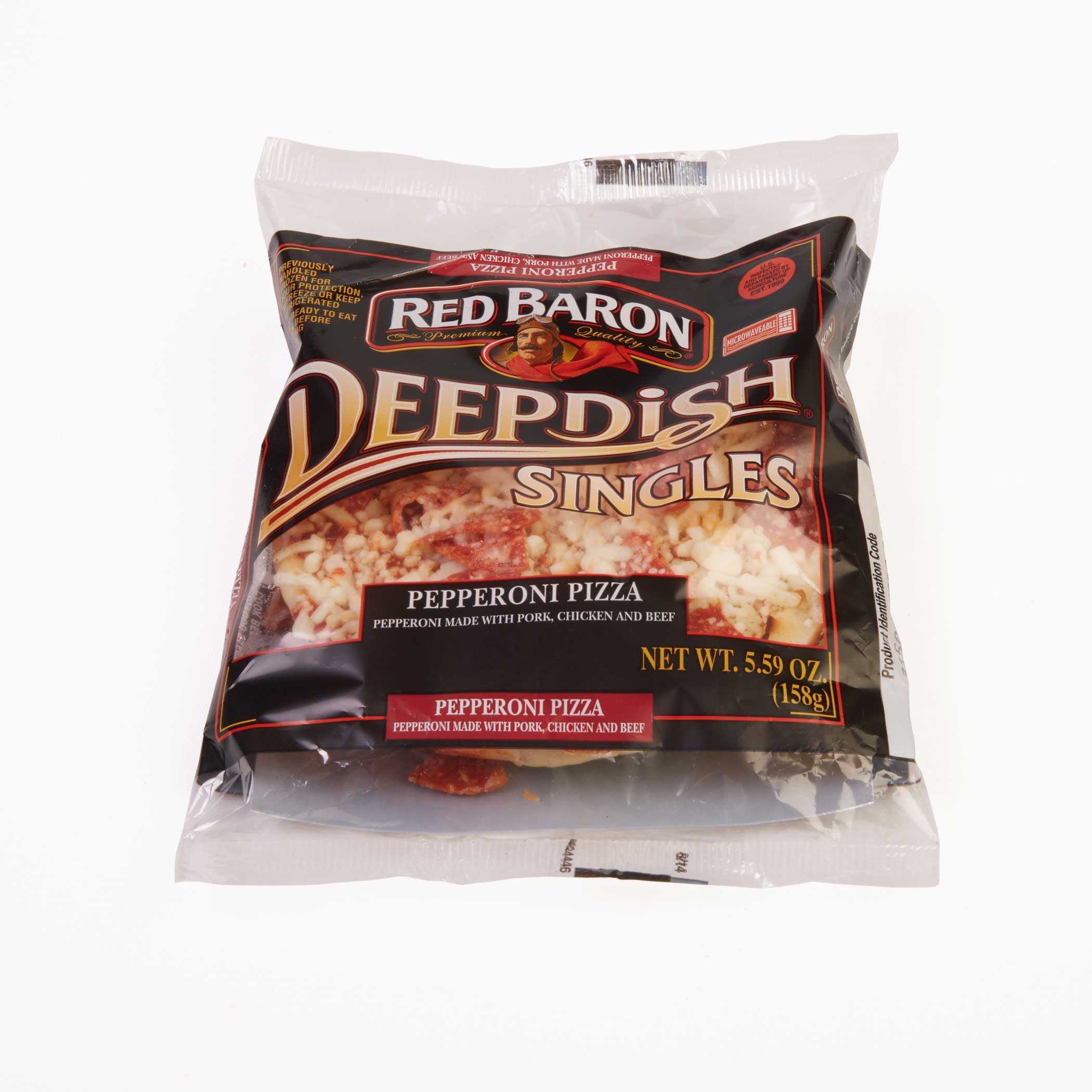 Schwans Red Baron Pepperoni Par Baked Pizza, 6 Ounce -- 12 per case.