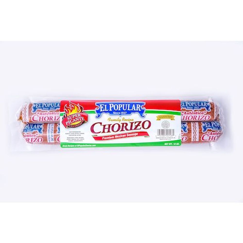 El Popular Mexican Pork Super Picante Chorizo -- 12 per case