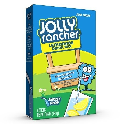 Jolly Rancher Blue Raspberry Lemonade Drink Mix, 6 count -- 12 per case