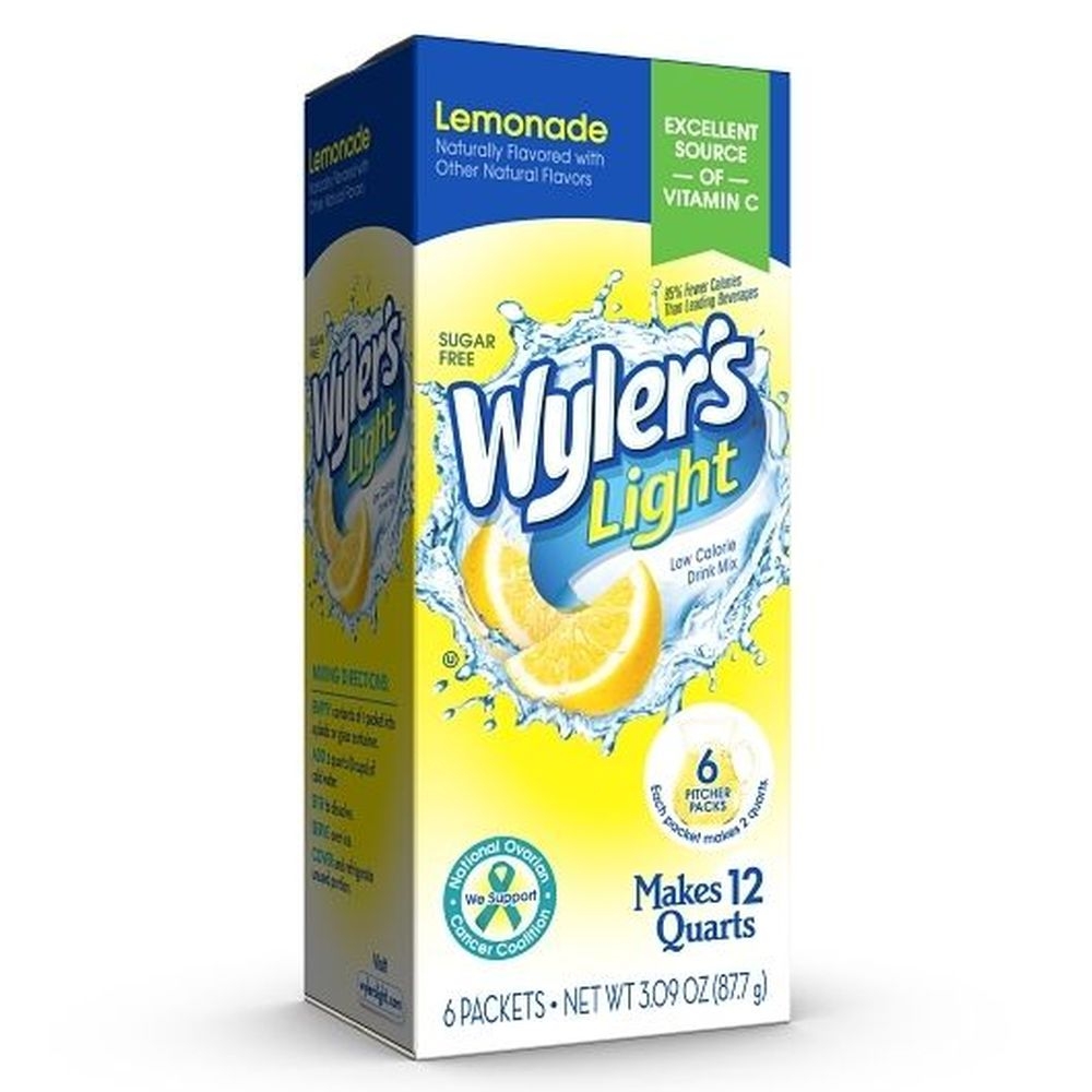 Wylers Light Sugar Free Lemonade Drink Mix, 3.09 Ounce -- 6 per case