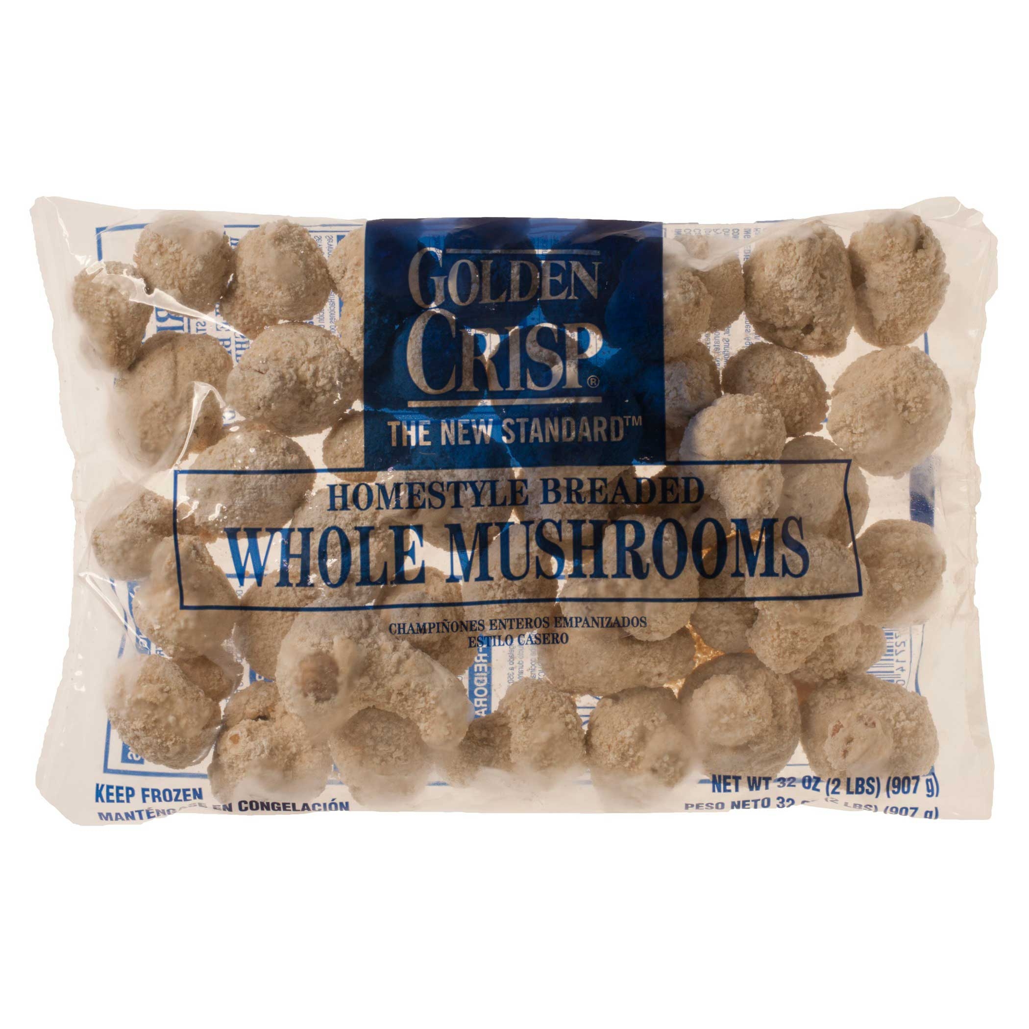 McCain Golden Crisp Homestyle Breaded Whole Mushroom - Appetizer, 2 Pound -- 6 per case.