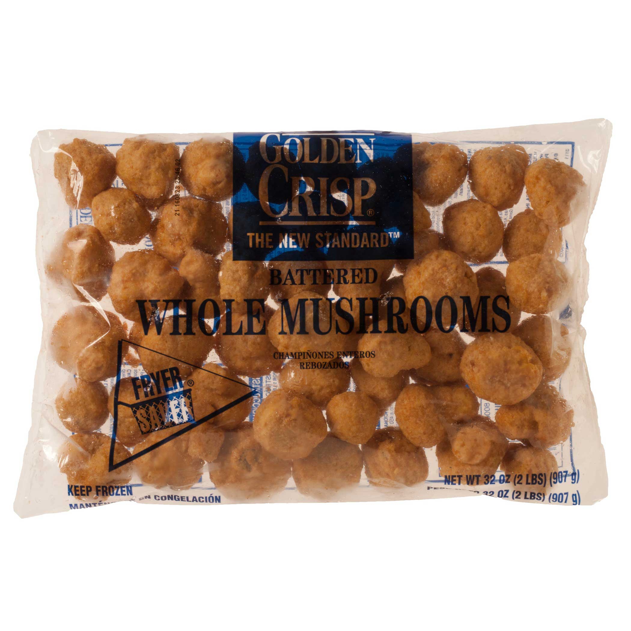 McCain Golden Crisp Fryersaver Battered Whole Mushroom - Appetizer, 2 Pound -- 6 per case.