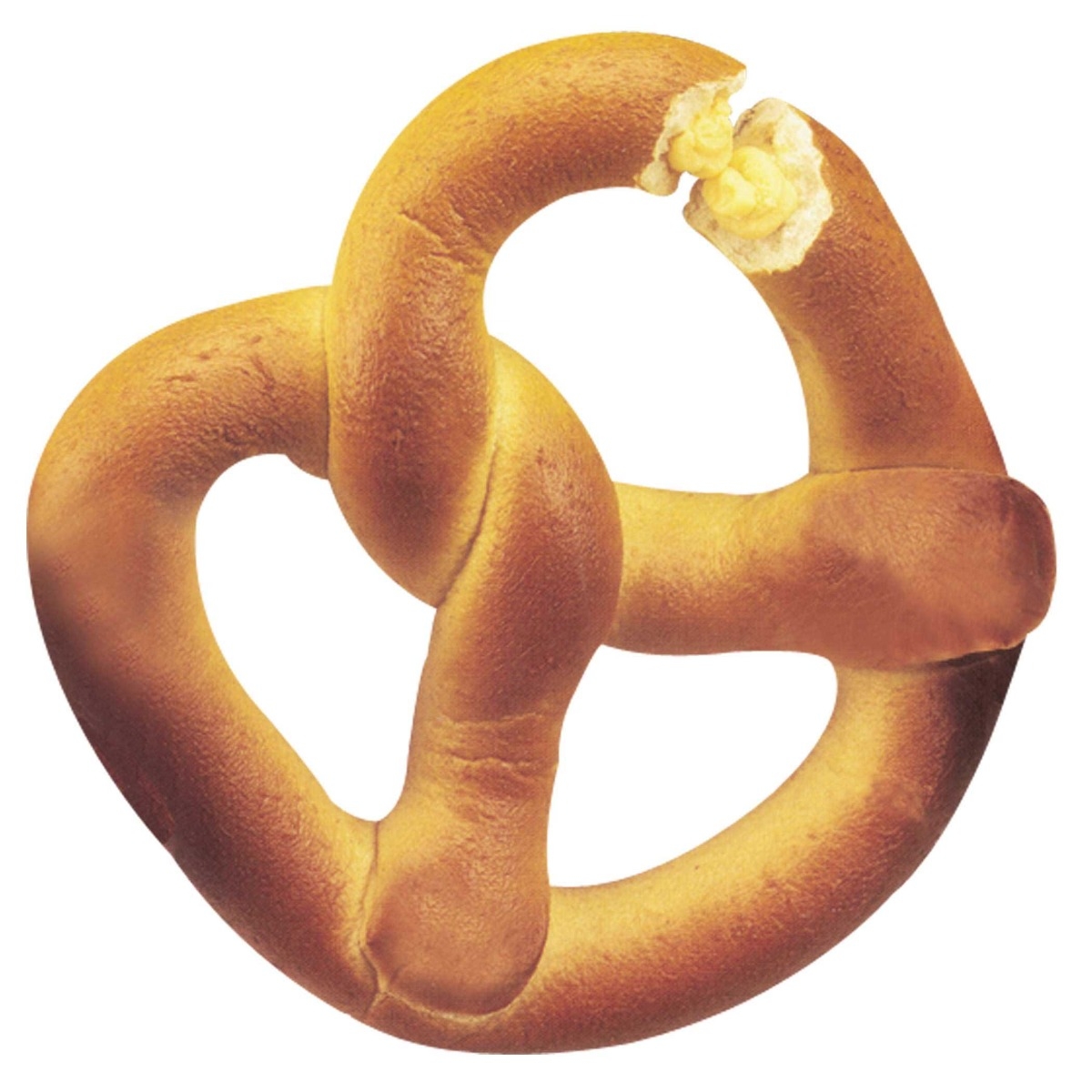 J and J Snack Cheddar Filled Pretzel -- 24 per case.
