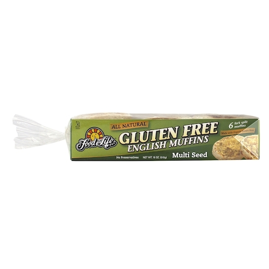 Food For Life Wheat and Gluten Free Multi Seed Rice English Muffin, 18 Ounce -- 6 per case