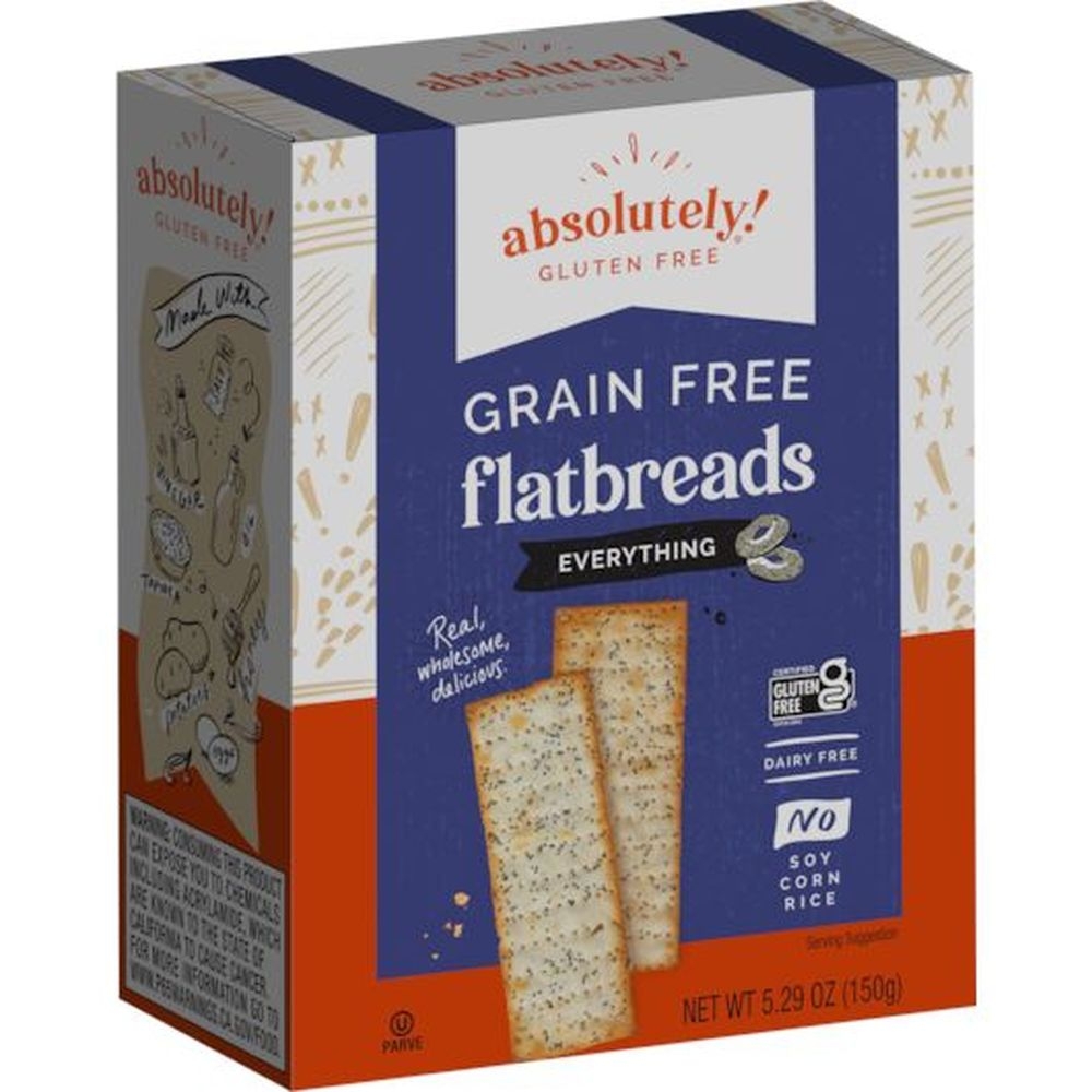 Absolutely Gluten Free Everything Flatbreads, 5.29 Ounce -- 12 per case