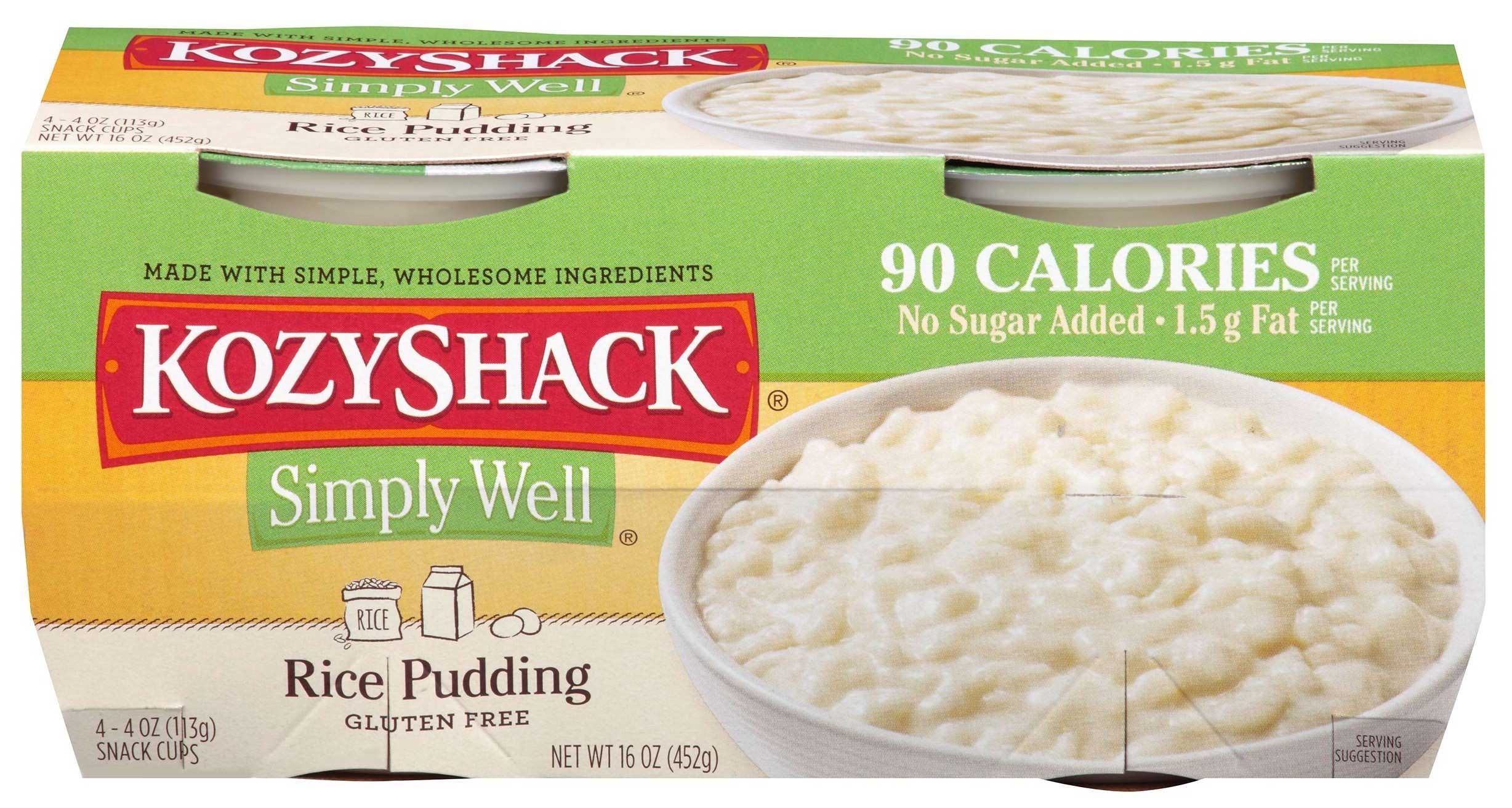 Kozy Shack Simply Well Rice Pudding - Multipack, 16 Ounce -- 12 per case