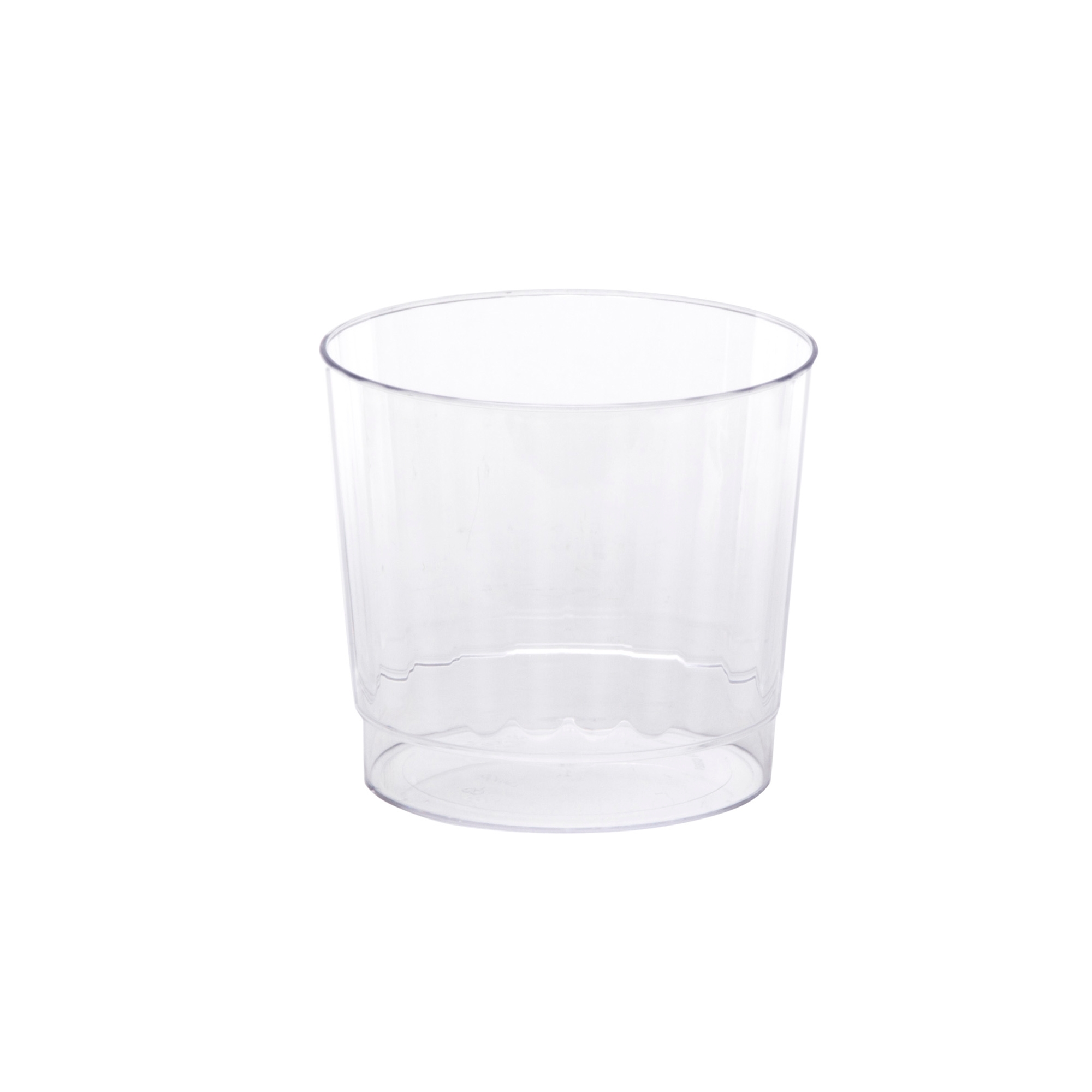 WNA Classicware Clear Polystyrene Rocks Squat Fluted Tumbler, 9.5 Ounce -- 240 per case.