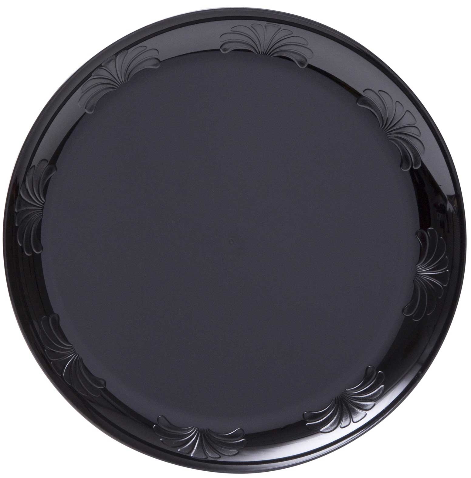 WNA Plastic Designware Black Plate, 9 inch -- 180 per case.