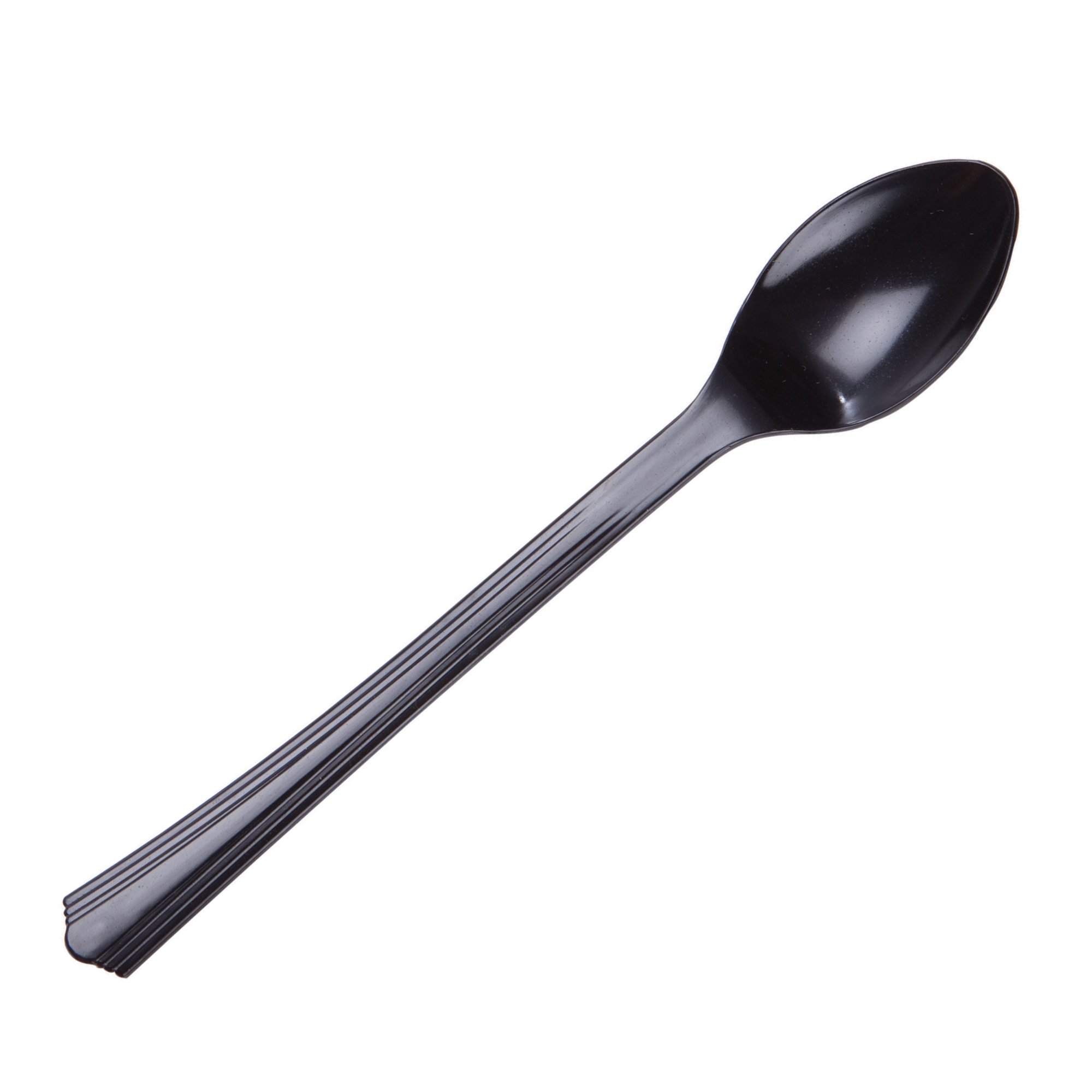 WNA Petites Polystyrene Black Tasting Spoon, 4.2 inch -- 500 per case.